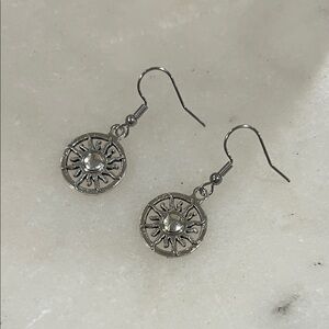Elegant Silver Sunburst Earrings